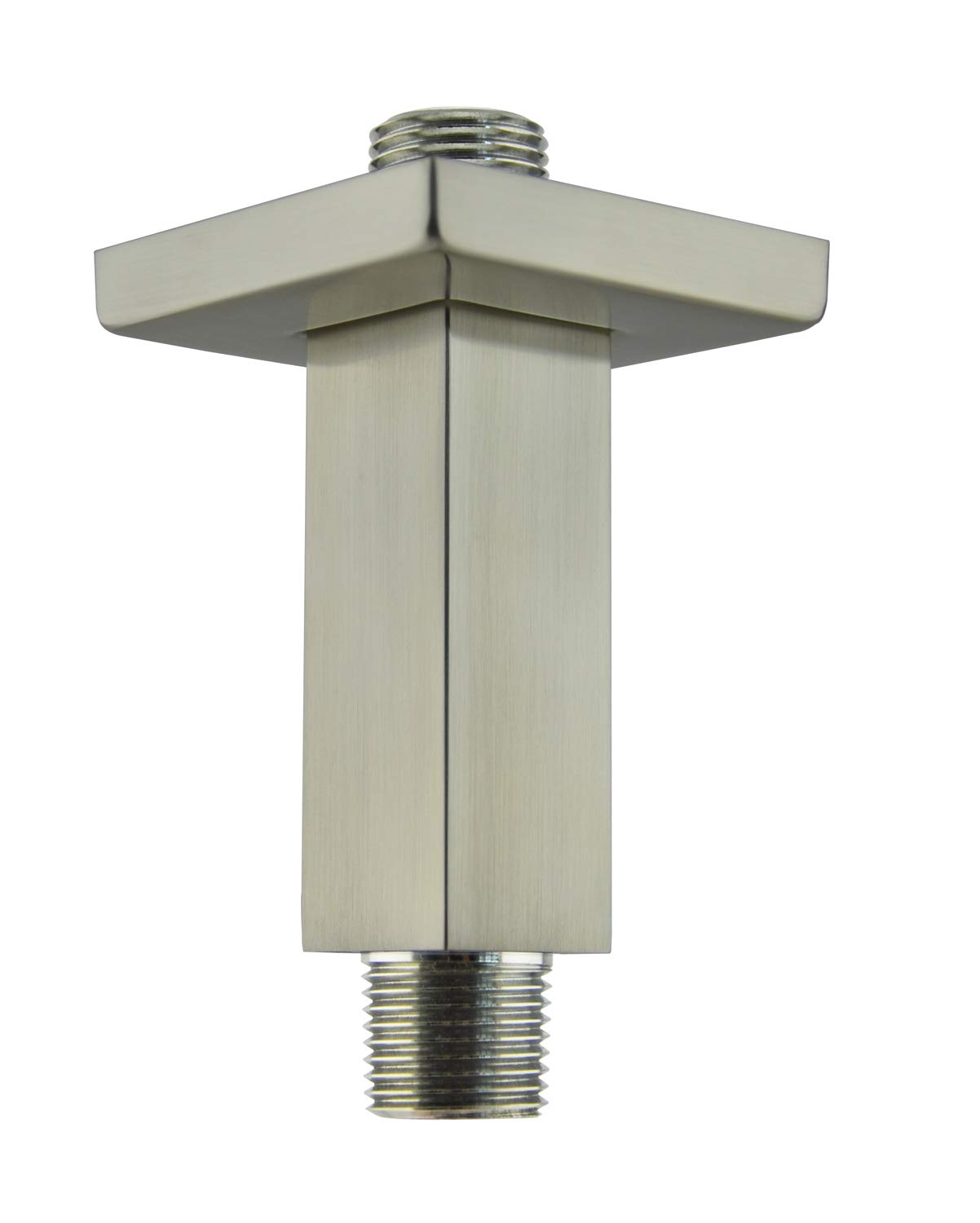 Square Ceiling Mount Shower Arm, 3-Inch, Solid Brass, PVD Brushed Nickel