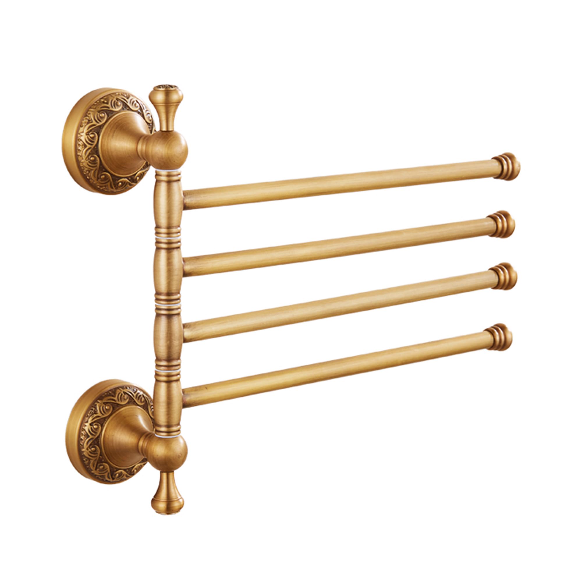 Brushed Bronze Wall-Mounted Folding Towel Rack