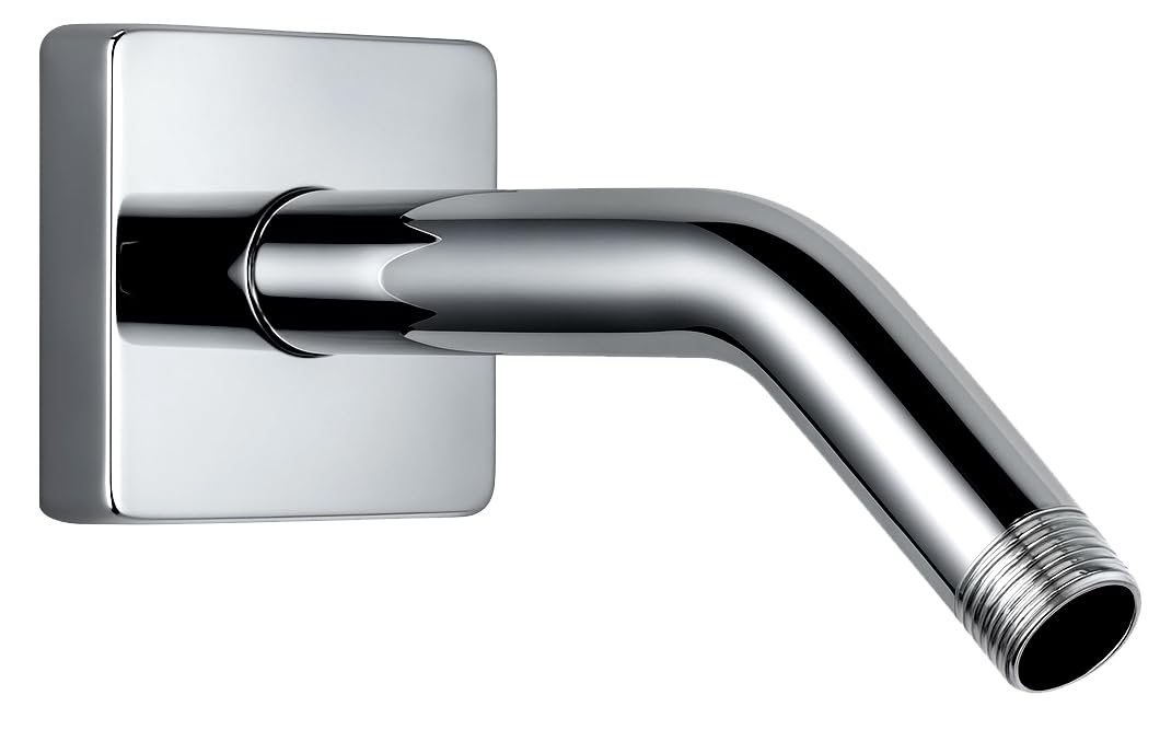 Premium 6-Inch Stainless Steel Shower Arm with Flange, Chrome