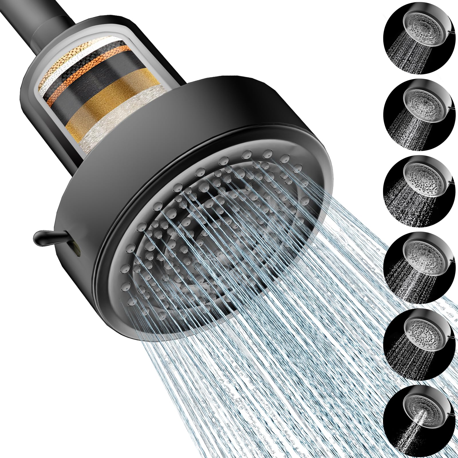 Filtered Shower Head for Softer Skin and Hair